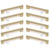 BSM Marketing - Maniglia per armadietto da cucina, finitura oro, 10, 320 mm