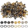 QUARKZMAN 400Pz Super Piccoli Kit Occhielli in Metallo 3.5mm/0.14 Foro Occhielli per Teloni Piccolo Occhiello Auto Supporto per Scarpe Vestiti Cinture Borse Progetto DIY, 4 Colori