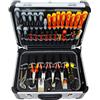 Famex Cassetta degli attrezzi in alluminio da 700 l con 2 pallet con 56 tasche - portata massima 30 kg - Divisione nel fondo del bagagliaio - vuota, senza attrezzi - 460 x 355 x 180 mm
