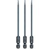 QUARKZMAN 3pz Punte Cacciavite Torx T6 1/4 Esagonale 4 Lunghezza | 6 Punti Punte Cacciavite Industriale a Prova di Manomissione Star con Testa Torx con Foro, Acciaio S2, Magnetica