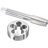 sourcing map M16 x 2 mm Set di maschi e fustelle metrici, filettatura a macchina con filettatura rotonda, kit per dadi e viti di riparazione filettatura