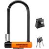 Kryptonite New-U - Evolution , Blocco Disco Evolution Standard con Supporto Flexframe-U Unisex - Adulto, Arancione, 10 x 22.9