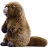 RLOMUTE Peluche Marmotta marrone da 9.8pollici Giocattolo morbido e carino adatto per San Christmas regali per feste compagni camera da letto per auto decorazione per la casa regalo per bambini