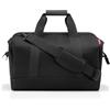 reisenthel Allrounder M - Borsa tipo borsa medica, grande apertura con archi, chiusura con cerniera, 6 scomparti interni, 2 maniglie, Maglia nera, taglia unica, Tasca