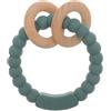 meanus Massaggiagengive per neonati, giocattolo in silicone e faggio, senza BPA (Hunter Green)