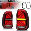 Archaic Luci posteriori compatibili con Mini Cooper Countryman R60 JCW Union Jack 2010-2016,Fari Posteriori con sequenziali, animazione DRL, Rosso