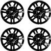 Blueshyhall Set di 4 copricerchi neri lucidi, per cerchi in acciaio in plastica ABS con verniciatura a doppio strato, opzione 12-15 pollici, copricerchi auto tuning accessori esterni (13)