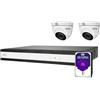 ABUS Kit completo di videosorveglianza con videoregistratore ibrido e 2 telecamere Mini Dome analogiche