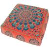Mandala Life ART Fodera per cuscino da pavimento rotondo bohémien - 60x20 cm - 100% cotone - Custodia pouf per pouf per soggiorno, camera da letto, patio e altro