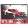udc Editions du Sud - Targa decorativa in cartoncino 1976 Ford Gran Torino, 12 x 17 cm