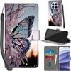 PHINIENLAND Cover per Xiaomi Redmi Note 14 Pro/Note 14 Pro Plus Case PU Pelle Custodia [Kickstand] [Chiusura magnetica] [Slot per Schede], Portafoglio Flip Custodia per Redmi Note 14 Pro,Farfalla