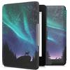 kwmobile Custodia eReader Compatibile con Amazon Kindle Paperwhite Cover - eBook Reader Flip Case - turchese/blu/nero - Aurora boreale