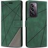SONWO Cover per Oppo Reno12 PRO 5G, Flip Custodia in PU Pelle, Cover a Libro Portafoglio con Slot per Schede e Supporto Stand per Oppo Reno12 PRO 5G, Verde