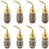 Nakamichi FanLock Excel placcato oro 24 carati 2mm Pin Spine a banana connettore, 10 AWG - 18 AWG spessore 4mm, per cavo amplificatori di altoparlanti, Hi-Fi Connessione rapida, 8 pezzi (4 paia)