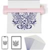 MUNBYN ITP05 Stampante Stencil Tattoo, 20 Fogli di Carta da Stampante Tattoo, Stampante Termica Tattoo Stampante Bluetooth, Compatibile Con Smartphone, PC, Rosa