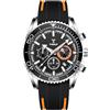 TYBERLEY Orologio da polso vintage da uomo, al quarzo, cronografo, con fasi lunari, cinturino in gomma, impermeabile, luminoso, casual, sportivo