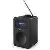 Sharp DR-430(BK) Radio Portatile DAB+, DAB, e FM con RDS DAB+, DAB, e FM con RDS, Bluetooth 5.0