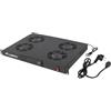 LANBERG Pannello Ventola LCD 4 Ventole Termostato 230 V 1U Rack 19 Nero
