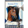 Afie 37-056-1 Biglietto di auguri di buona festa cavallo in rilievo per giovane ragazza cavaliere club equestre hippico con busta formato 12 x 17,5 cm festa un nome Santa Caterina 25 novembre ferro
