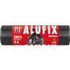 Alufix Sacchi della spazzatura in alluminio FIX Pro Extra Forte, LDPE, 280 l, 10 sacchetti della spazzatura, 1 rotolo, 60 μm/nero/115 × 135 cm, per cantieri o grandi lavori di pulizia