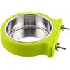 MOACC Ciotole da Appendere per Animali Domestici, 2 in 1 Rimovibile Acciaio Inox Ciotola, Gabbia Appendere Ciotole per Cani, Gatti, Coniglio, Criceto, Porcellino D'India, Furetto, 520ML, Verde