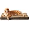 JOEJOY Cuccia Cane Interno Taglia Grande XXL, Cuccia per Cani Ortopedico, Letto per Cani Impermeabile Sfoderabile e Lavabile, Cuscino Cane, Base Antiscivolo, Marrone, 119x74x10cm