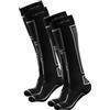 Iron-Ic - Set 2 Paia Calze Tecniche Unisex Thermic Seamless per Sport Invernali Expyra Termiche e Traspiranti - Art. 920196_2PZ (45/47, Black/lime)