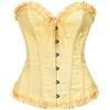 riou Corsetto da donna con lacci, corsetto overbust disossato, stile vintage, taglie forti, senza spalline, con scollo a V, bustino da sposa, body gotico medievale, bustino sottoseno, body cosplay per