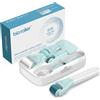 Ainael G10 Microneedling Roller Pen — Set 10 in 1 Viso & Capelli con Rullo Microneedling, Massaggio Ghiaccio e Pietra di Giada, cura Domestica - 3 Cartucce e Rulli Multifunzione