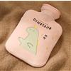 Lonnalee Bottiglia acqua grande anti-perdite 500 ml gomma naturale borsa caldo per pancia/collo (colore rosa)