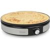 Tristar BP-2639 - Crepiera 2 in 1 - piastra reversibile - diametro 33 cm - per una crepe grande o 7 piccole - accessori inclusi - termostato regolabile - acciaio inox - nero