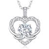 LOUISA SECRET Collana Donna Infinity Cuore,Mini Mossanite Collana Cuore Contorto in Argento Sterling 925 Regalo di Compleanno per Ricorrenze Donna Natale San Valentino Gioielli