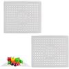HFDONGL 2 Pezzi Tappetino per Lavello in Gomma 31,4 x 26 cm, Protezione per Lavello, Protezione Anti-Spruzzi, Tappetino per Lavello, Protezione per Lavabo, HFDONGL