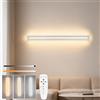 niuniaj LED Applique da parete interno con Telecomando,Creativo 20W 2300LM Bianco Moderne Applique parete interno,3 Temperature di Colore,lampada da parete interno Dimmerabile,80CM Lampada da Parete