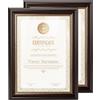 Rieeyrslza Cornice Foto A4 per Certificati 2 Pezzi Cornice Foto A4 per Diplomi 21x29,7 CM Cornice Laurea per Diploma, Cornice Marrone con Staffa, per Diploma, Licenza Commerciale (Marrone 2Pz)