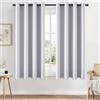 EMEMA Tende Grigio Bianco Opache con Occhielli 145 CM di lunghezza, Morbide Tende Oscuranti, Set di 2 Tende Oscuranti per Soggiorno Camera da Letto, Tende Opache con Occhielli Ciascuna H145 x B140 CM