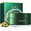 Muiefe 60 Pezzi Patch Occhiaie e Borse Con Avocado, Maschera Collagene Viso Contorno Occhi Occhiaie, Patch Occhi Riutilizzabili, Idrata Anti-Età Antirughe, Rimuovi Borse Puffiness, Skincare per Donna e Uomo