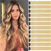 jooceebaby Extension Capelli Colorati Con Clip Oro lino 12 pezzi 22 pollici Lungo Dritto Sintetiche Resistenti al Calore per Bambini Ragazze Donne Festival Feste Halloween Cosplay