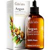 Gya Labs USDA Olio di argan biologico per la crescita dei capelli - Olio di argan marocchino puro al 100% spremuto a freddo per pelle, viso, lozioni, saponi e balsami per capelli (100 ml)