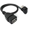SYSTEM-S Cavo USB 3.1 da 30 cm tipo C maschio a 2.0 A femmina adattatore angolo 180° in nero