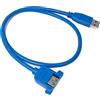 System-S Cavo USB 3.0 da 60 cm tipo A maschio a femmina adattatore vite blu
