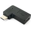 System-S Adattatore USB 3.1 tipo C femmina a 2.0 Micro B maschio angolare cavo nero