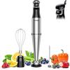 GDOR 3 in 1 frullatore a immersione, 1100 W Mixer a immersione in acciaio inox, selezione di velocità precisa, resistente ai graffi, con frusta e montalatte