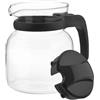 MGE World MGE - Caraffa in Vetro - Caraffa per Microonde - Teiera per Microonde - Tazza Vetro Borosilicato Adatta per Microonde - Caraffa Sostitutiva con Manico e Coperchio - 650 ml