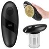 ADE Apriscatole elettrico professionale | perfetto per gli anziani | pratico apriscatole con magnete e gancio | senza spigoli vivi | batterie incluse