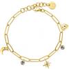 Brosway Bracciale Donna in Acciaio e Cristalli con Simbolo Cuore/luna | Collezione Chant - BAH50