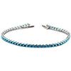 Remo Gammella BRACCIALE TENNIS UOMO DONNA ARGENTO 925% CON ZIRCONI A TAGLIO BRILLANTE 19.00 CM (Acquamarina)
