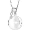 MAMIJUX Chiama Angeli infinito Mamma Idea Regalo Gravidanza Collana Donna Richiamo degli Angeli Catenina Acciaio