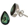 Nuova Originale 925 Argento + Lucidato Blu, Verde Abalone Cover