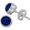 I-be 352911/6 - Orecchini rotondi in argento 925, con lapislazzuli da 6 mm, in confezione regalo